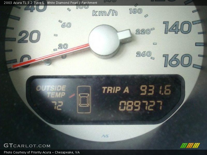 White Diamond Pearl / Parchment 2003 Acura TL 3.2 Type S