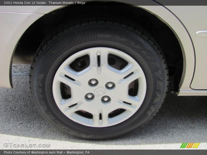 Titanium Metallic / Beige 2001 Honda Civic LX Sedan