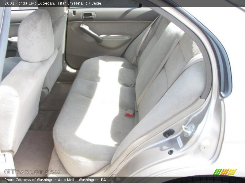 Titanium Metallic / Beige 2001 Honda Civic LX Sedan