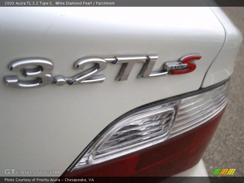 White Diamond Pearl / Parchment 2003 Acura TL 3.2 Type S