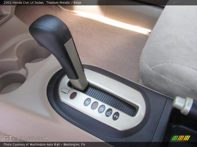 Titanium Metallic / Beige 2001 Honda Civic LX Sedan