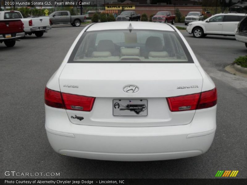 Pearl White / Camel 2010 Hyundai Sonata GLS