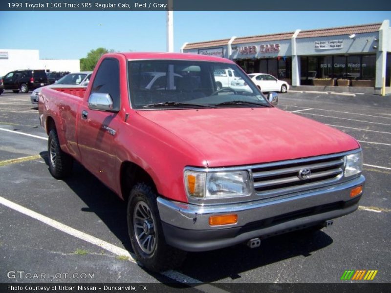 Red / Gray 1993 Toyota T100 Truck SR5 Regular Cab