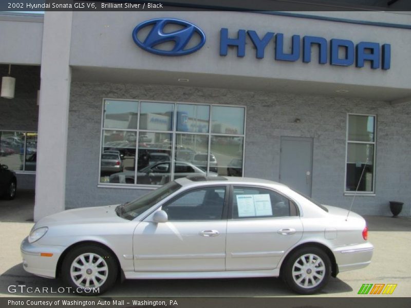 Brilliant Silver / Black 2002 Hyundai Sonata GLS V6