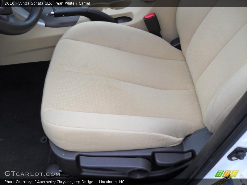 Pearl White / Camel 2010 Hyundai Sonata GLS