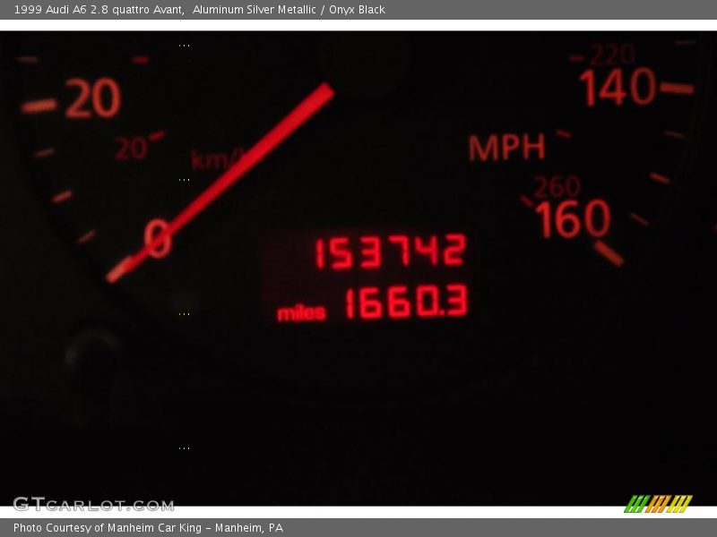 Aluminum Silver Metallic / Onyx Black 1999 Audi A6 2.8 quattro Avant