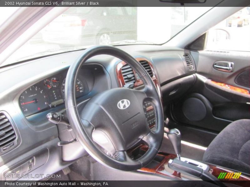 Brilliant Silver / Black 2002 Hyundai Sonata GLS V6