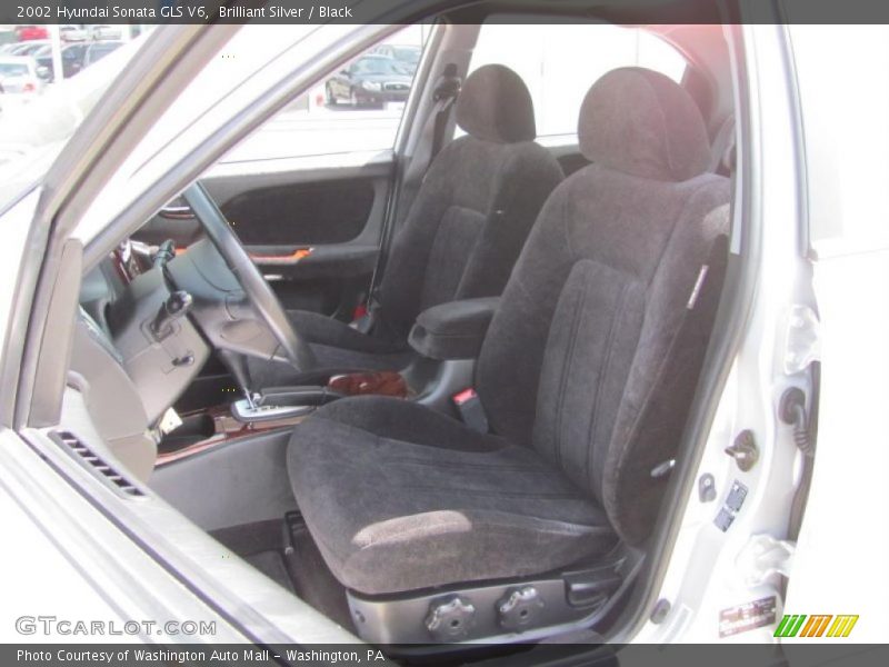 Brilliant Silver / Black 2002 Hyundai Sonata GLS V6