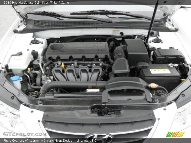 Pearl White / Camel 2010 Hyundai Sonata GLS