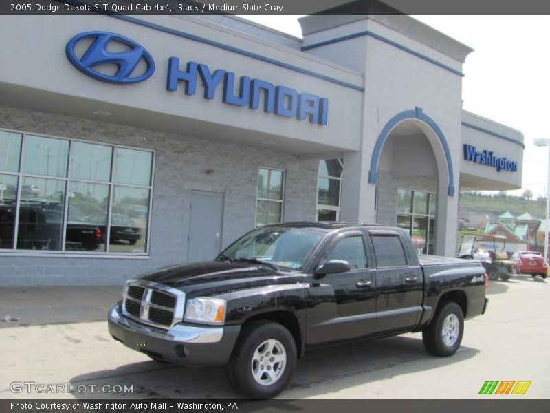 Black / Medium Slate Gray 2005 Dodge Dakota SLT Quad Cab 4x4