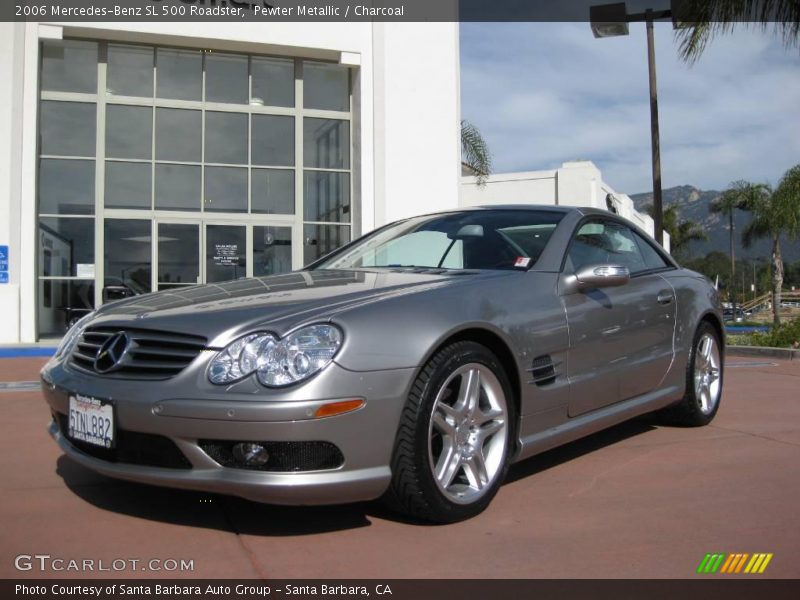 Pewter Metallic / Charcoal 2006 Mercedes-Benz SL 500 Roadster