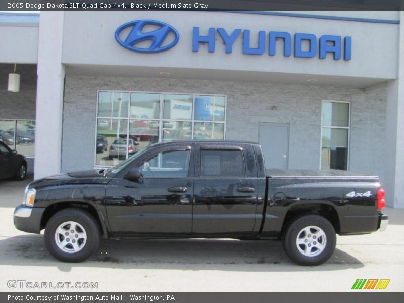 Black / Medium Slate Gray 2005 Dodge Dakota SLT Quad Cab 4x4