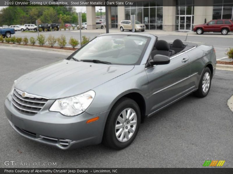 Steel Silver Metallic / Dark Slate Gray 2009 Chrysler Sebring LX Convertible