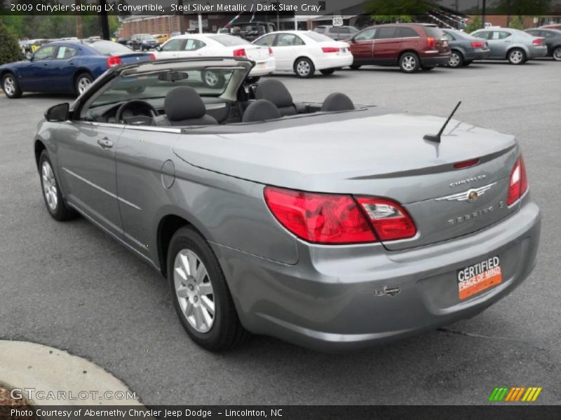 Steel Silver Metallic / Dark Slate Gray 2009 Chrysler Sebring LX Convertible