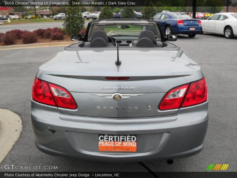 Steel Silver Metallic / Dark Slate Gray 2009 Chrysler Sebring LX Convertible