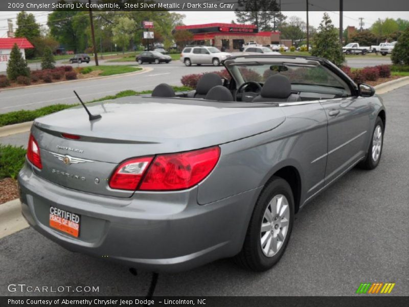Steel Silver Metallic / Dark Slate Gray 2009 Chrysler Sebring LX Convertible