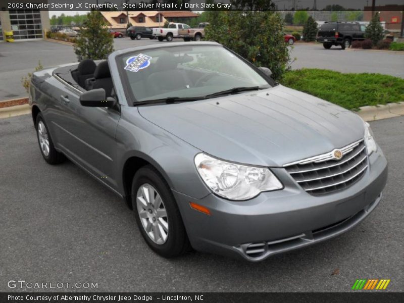 Steel Silver Metallic / Dark Slate Gray 2009 Chrysler Sebring LX Convertible