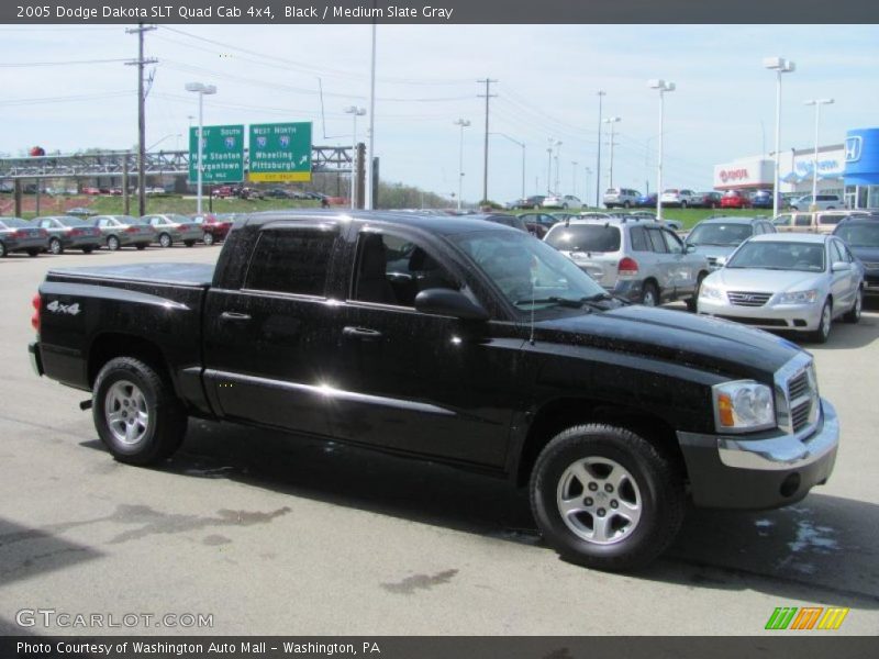 Black / Medium Slate Gray 2005 Dodge Dakota SLT Quad Cab 4x4