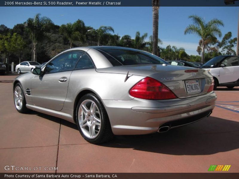 Pewter Metallic / Charcoal 2006 Mercedes-Benz SL 500 Roadster