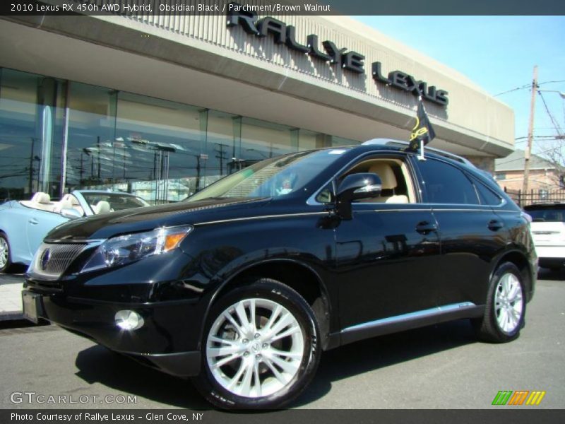 Obsidian Black / Parchment/Brown Walnut 2010 Lexus RX 450h AWD Hybrid