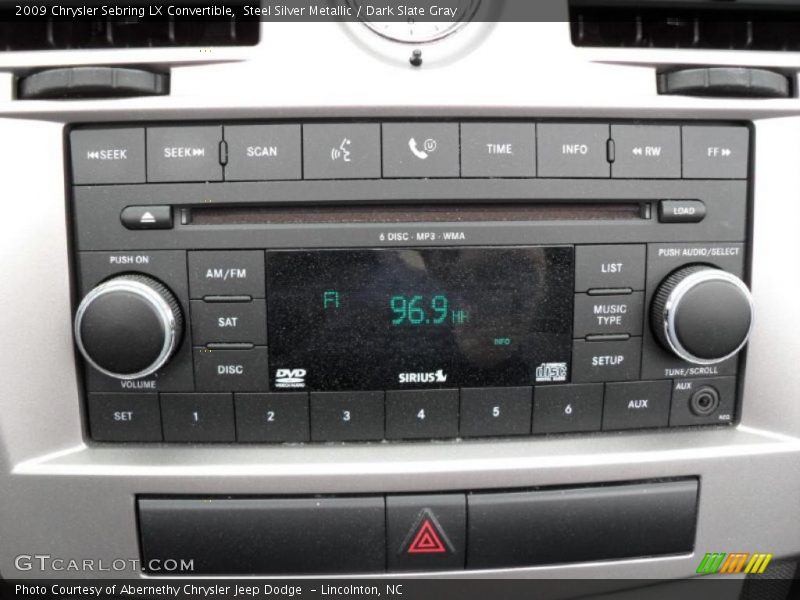 Steel Silver Metallic / Dark Slate Gray 2009 Chrysler Sebring LX Convertible