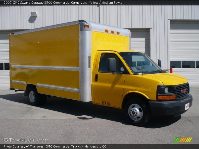 Yellow / Medium Pewter 2007 GMC Savana Cutaway 3500 Commercial Cargo Van