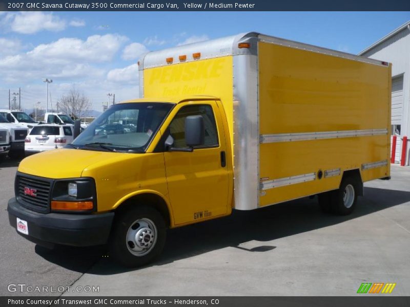 Yellow / Medium Pewter 2007 GMC Savana Cutaway 3500 Commercial Cargo Van