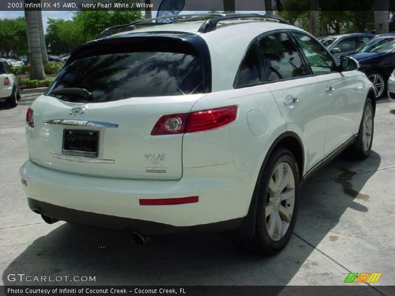 Ivory Pearl White / Willow 2003 Infiniti FX 45 AWD
