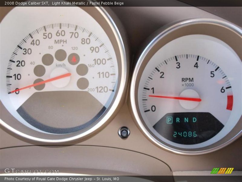 Light Khaki Metallic / Pastel Pebble Beige 2008 Dodge Caliber SXT