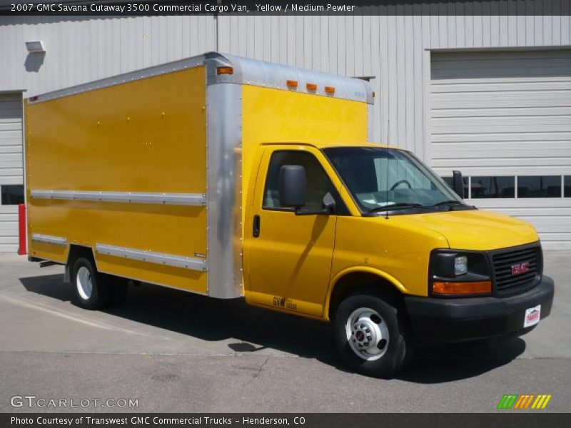 Yellow / Medium Pewter 2007 GMC Savana Cutaway 3500 Commercial Cargo Van