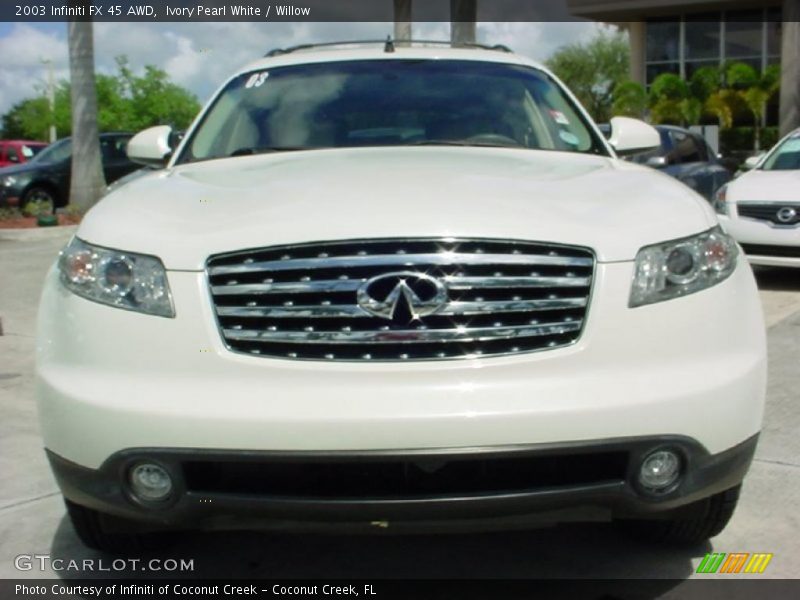 Ivory Pearl White / Willow 2003 Infiniti FX 45 AWD