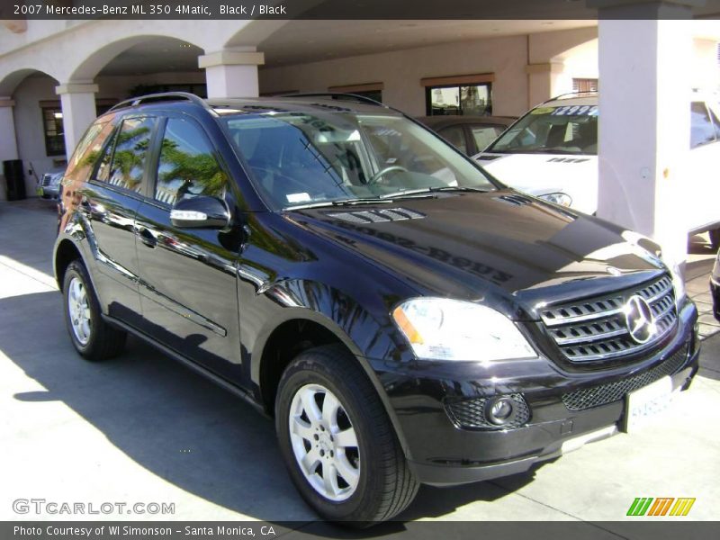 Black / Black 2007 Mercedes-Benz ML 350 4Matic
