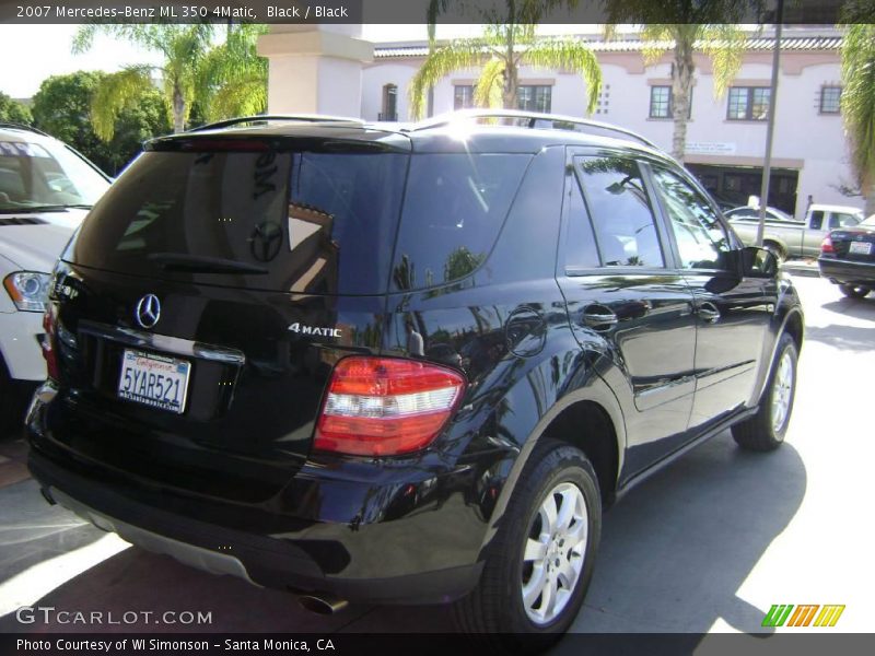 Black / Black 2007 Mercedes-Benz ML 350 4Matic