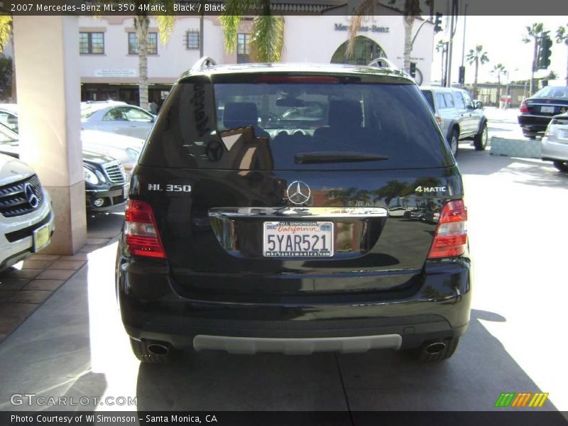 Black / Black 2007 Mercedes-Benz ML 350 4Matic