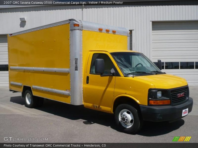 Yellow / Medium Pewter 2007 GMC Savana Cutaway 3500 Commercial Cargo Van