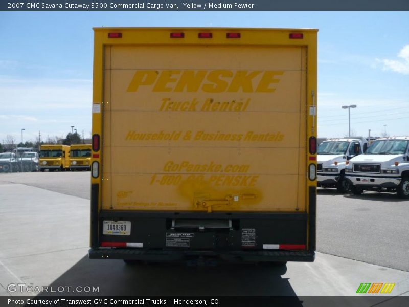 Yellow / Medium Pewter 2007 GMC Savana Cutaway 3500 Commercial Cargo Van
