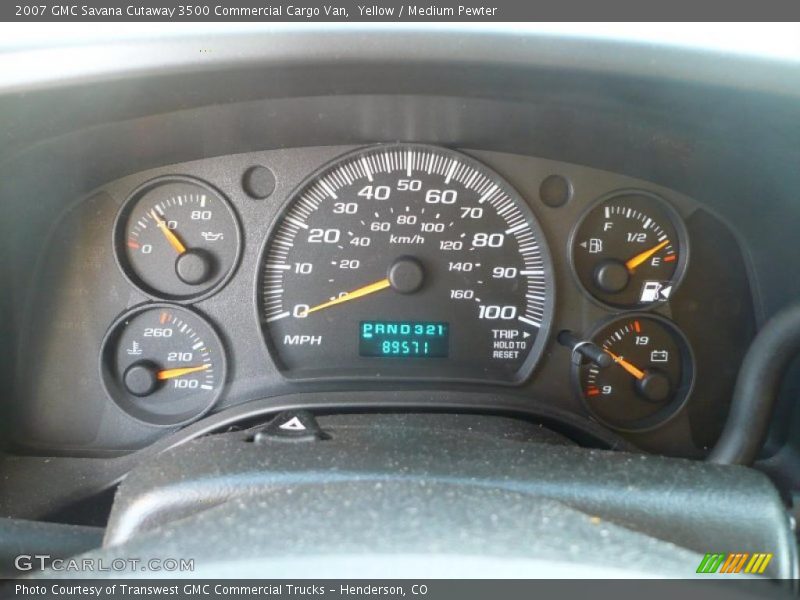 Yellow / Medium Pewter 2007 GMC Savana Cutaway 3500 Commercial Cargo Van
