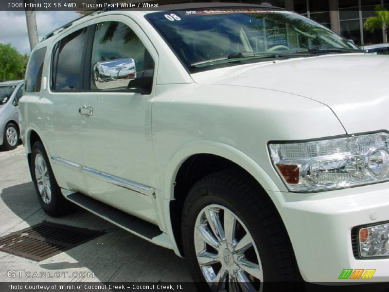 Tuscan Pearl White / Wheat 2008 Infiniti QX 56 4WD