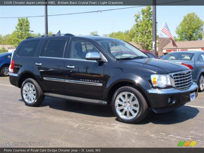 Brilliant Black Crystal Pearl / Light Graystone 2008 Chrysler Aspen Limited 4WD