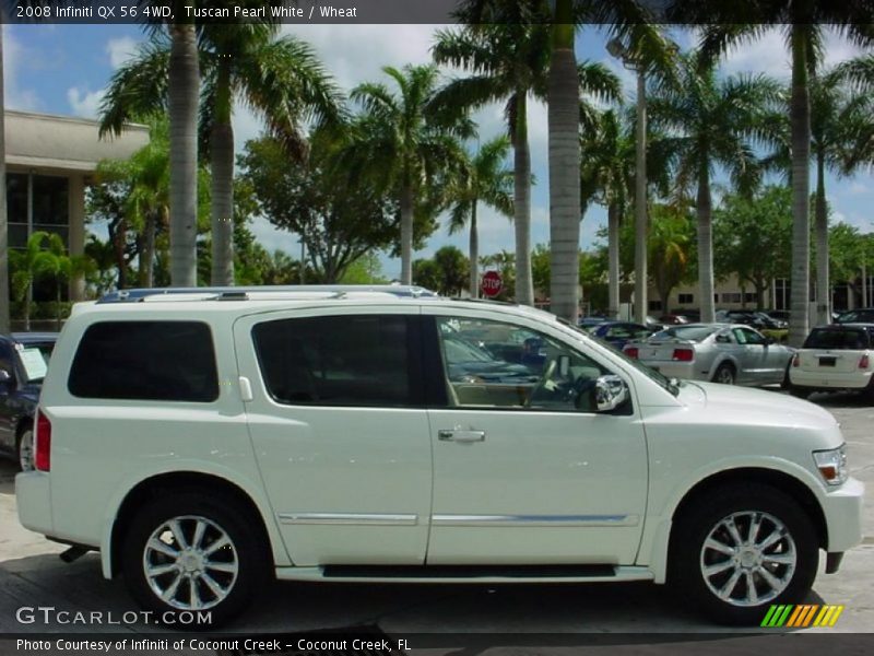 Tuscan Pearl White / Wheat 2008 Infiniti QX 56 4WD