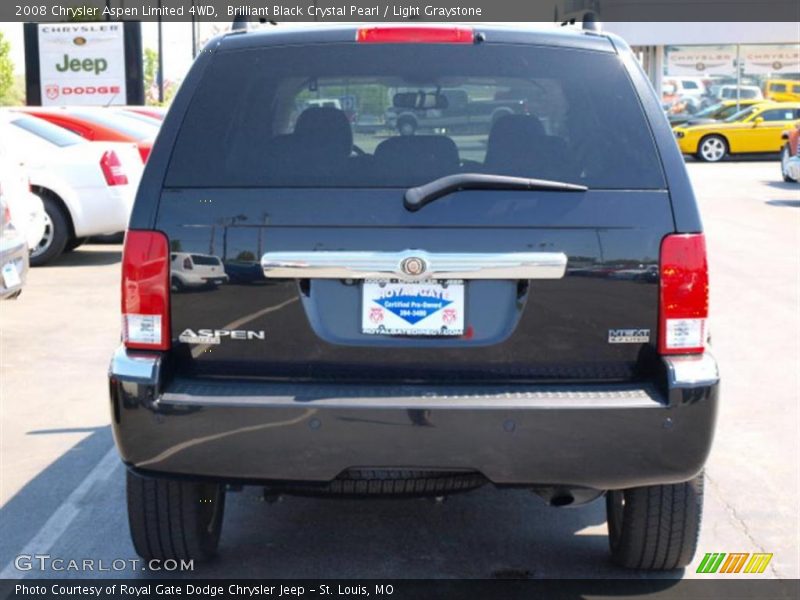 Brilliant Black Crystal Pearl / Light Graystone 2008 Chrysler Aspen Limited 4WD