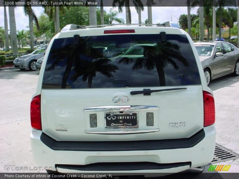 Tuscan Pearl White / Wheat 2008 Infiniti QX 56 4WD