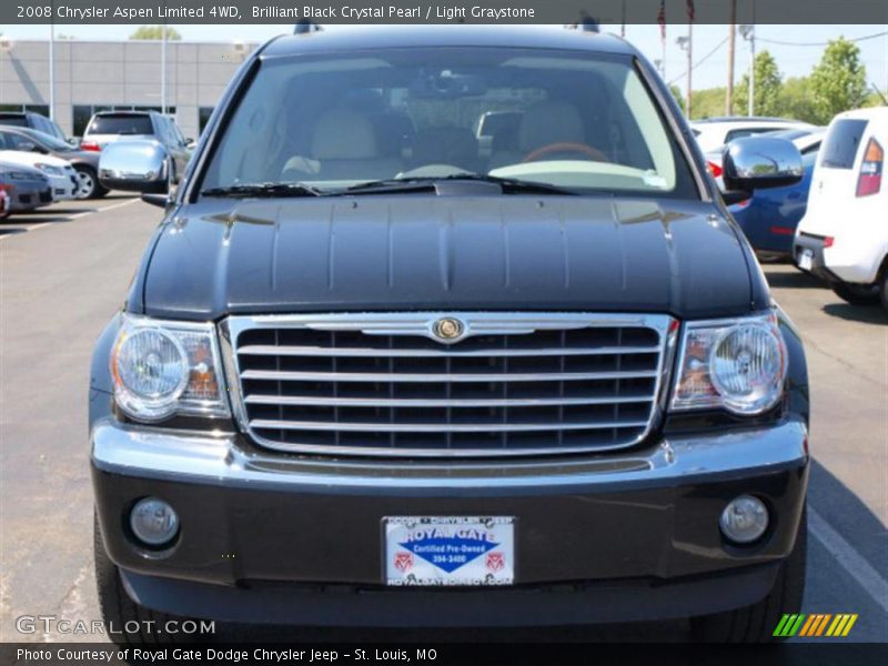 Brilliant Black Crystal Pearl / Light Graystone 2008 Chrysler Aspen Limited 4WD