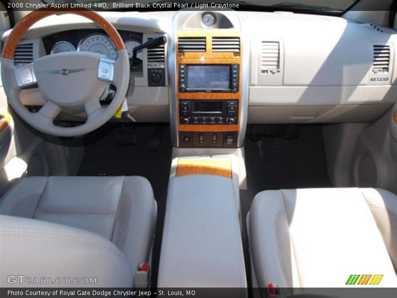 Brilliant Black Crystal Pearl / Light Graystone 2008 Chrysler Aspen Limited 4WD