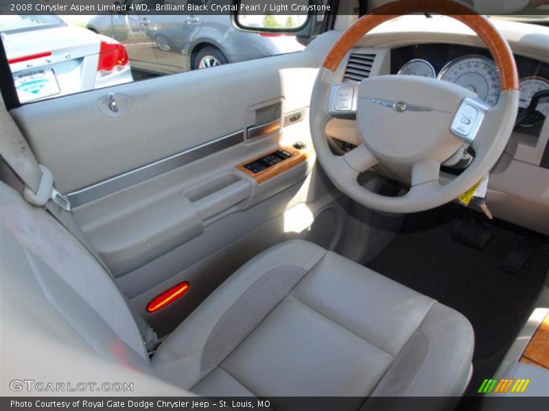 Brilliant Black Crystal Pearl / Light Graystone 2008 Chrysler Aspen Limited 4WD