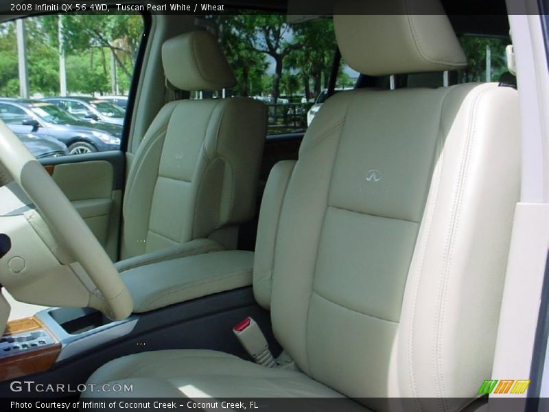 Tuscan Pearl White / Wheat 2008 Infiniti QX 56 4WD