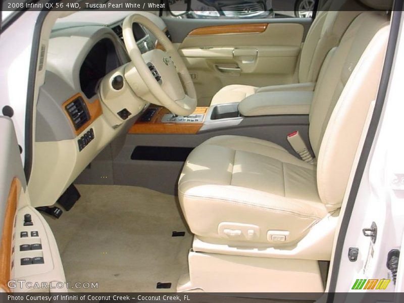 Tuscan Pearl White / Wheat 2008 Infiniti QX 56 4WD