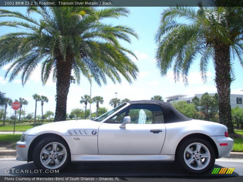 Titanium Silver Metallic / Black 2001 BMW Z3 2.5i Roadster