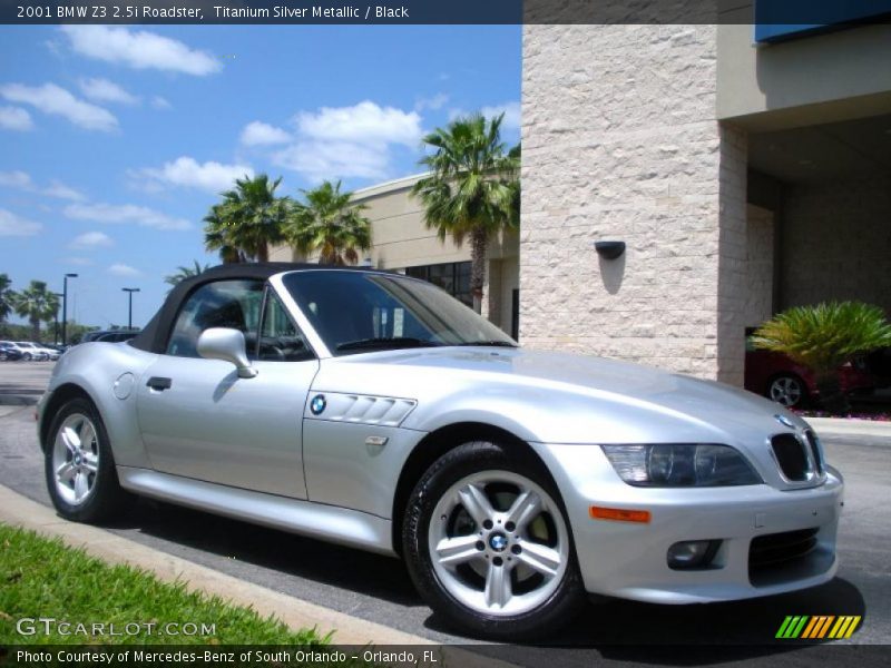 Titanium Silver Metallic / Black 2001 BMW Z3 2.5i Roadster