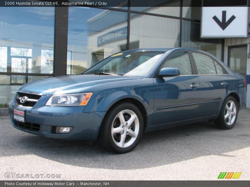 Aquamarine Pearl / Gray 2006 Hyundai Sonata GLS V6